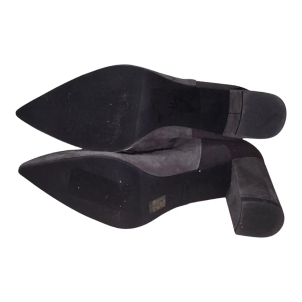 Stuart Weitzman Lonnie 75 Suede Booties, Slate Gray US‎ 5.5 MSRP $575 New